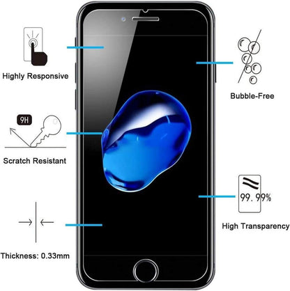 Panzer Schutzglas iPhone 7 Plus 8 Plus 2 Stück 9H Härte