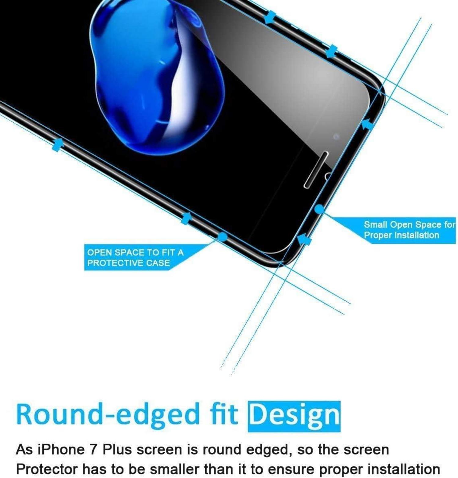 Panzer Schutz Glas für iPhone 7 Plus, iPhone 8 Plus, Schutzfolie
