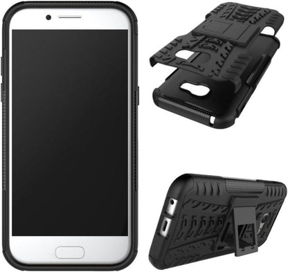 Schwarze Hybrid-Schutzhülle für Samsung Galaxy A5 2017 mit Ständer