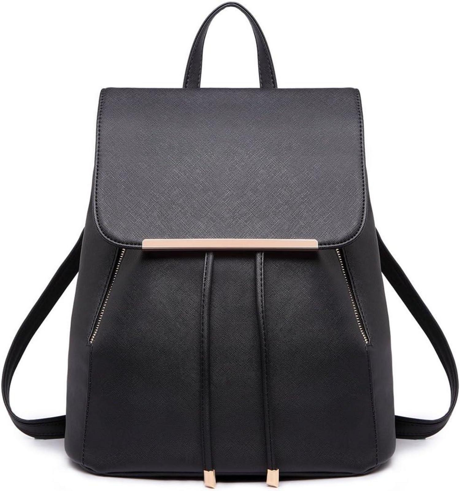 Eleganter Damen Kunstleder Rucksack mit Tunnelzug-Design