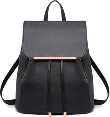 Eleganter Damen Kunstleder Rucksack mit Tunnelzug-Design