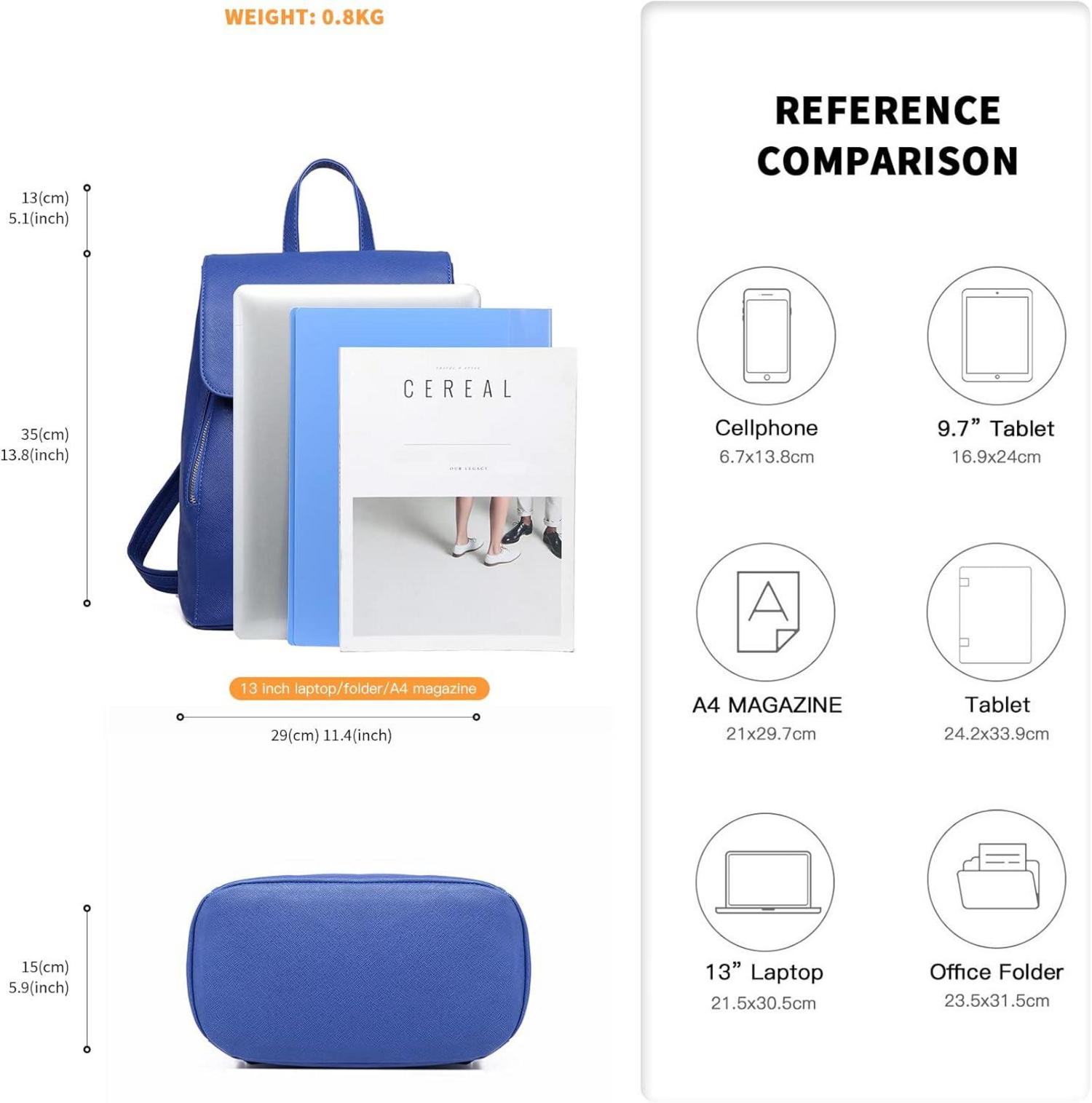 Damen Kunstleder Rolltop Rucksack Cityrucksack Tunnelzug Elegant