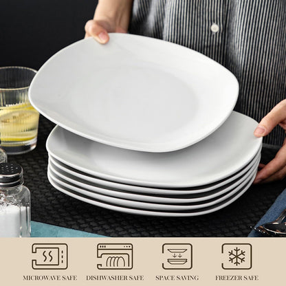 Porzellan Tellerset Elisa 6 TLG. 24,8cm Flache Speiseteller