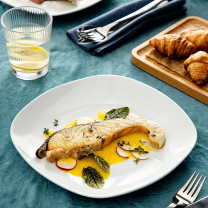 Porzellan Tellerset Elisa 6 TLG. 24,8cm Flache Speiseteller