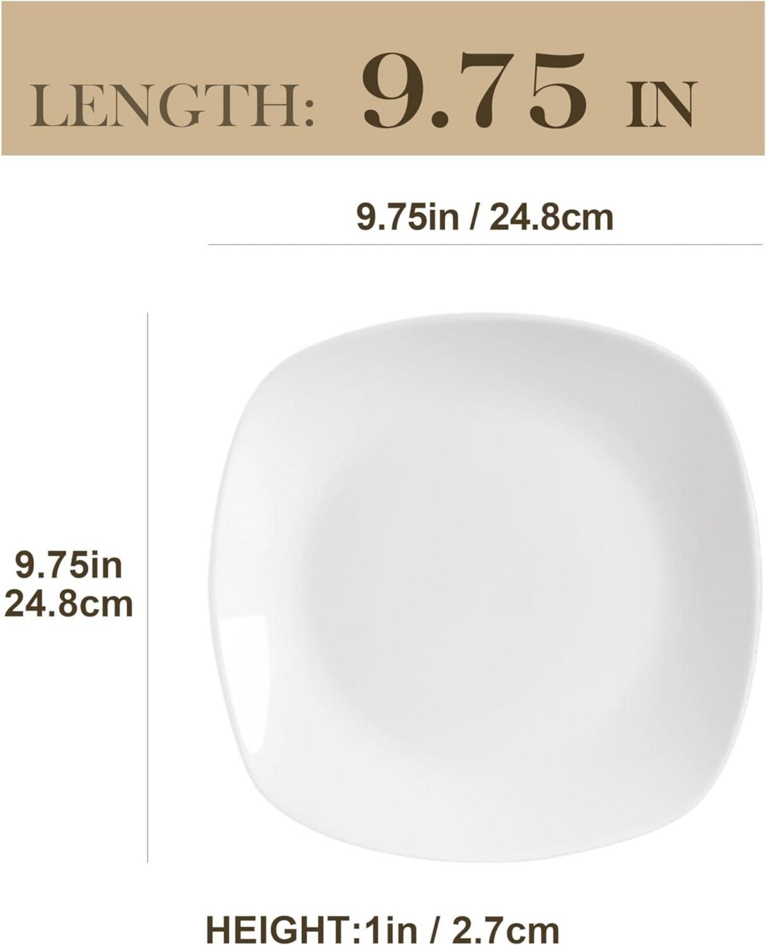 Porzellan Tellerset Elisa 6 TLG. 24,8cm Flache Speiseteller