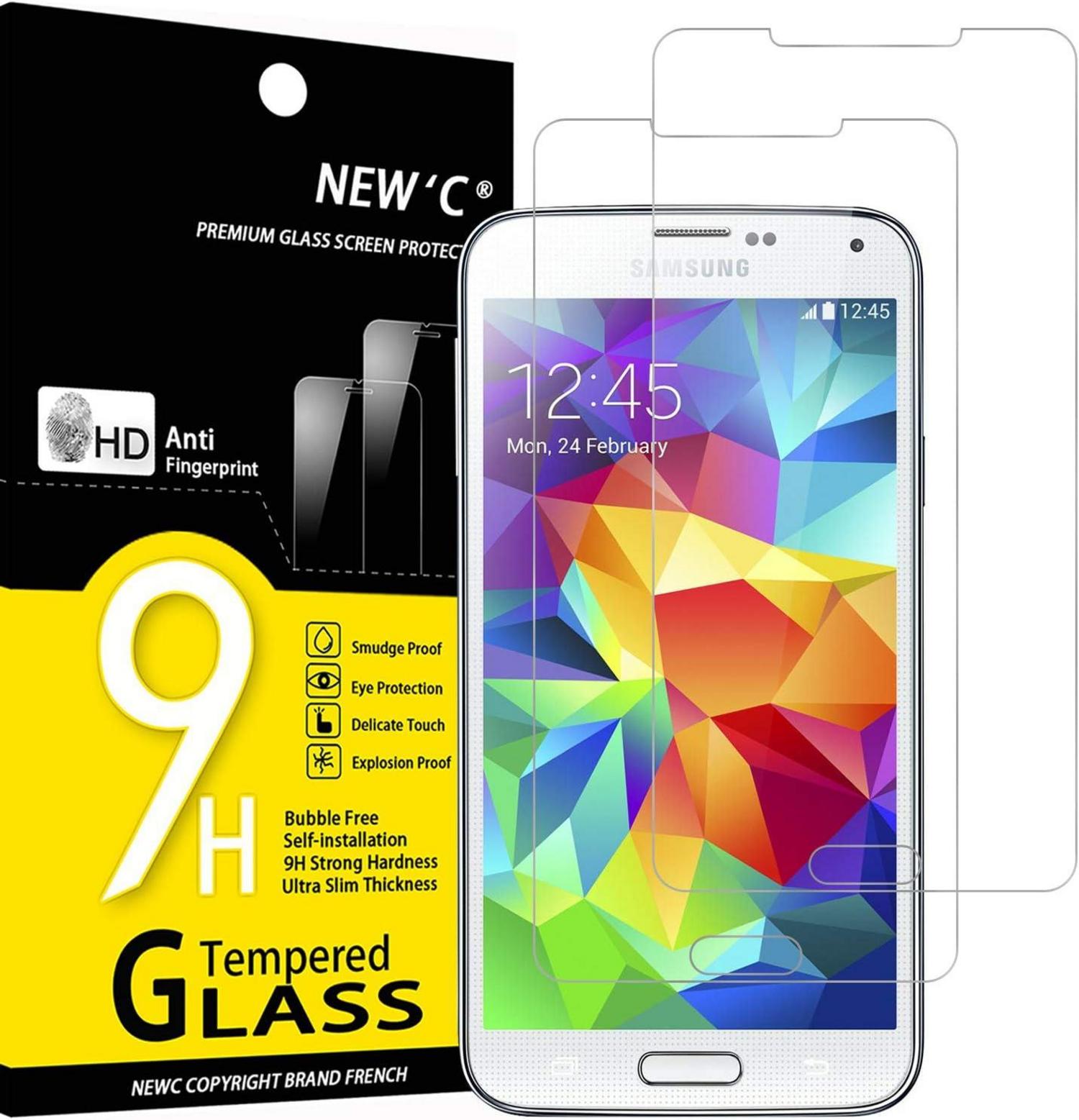 Panzer Schutzglas Samsung Galaxy S5 2 Stück 9H Härte Ultra-klar