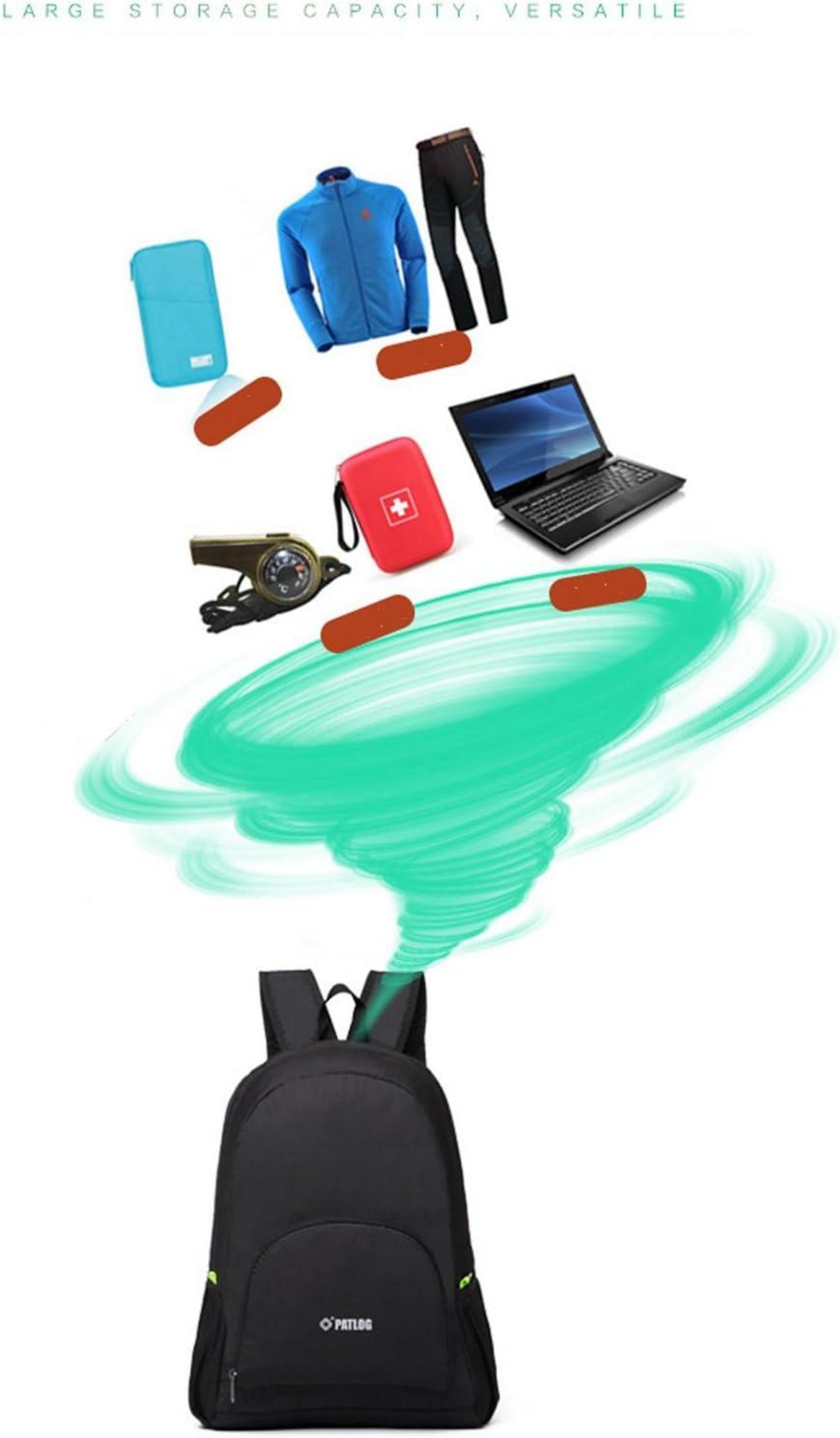 Faltbarer Rucksack 25L Leicht Tragbar Atmungsaktiv für Outdoor Reisen