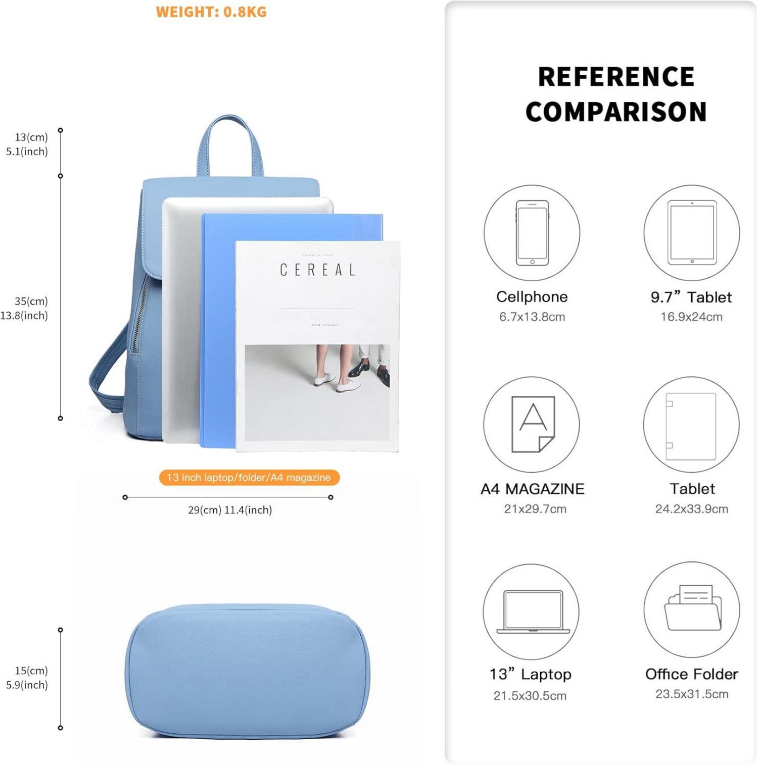 Damen Rucksack Kunstleder Elegant Rolltop Tunnelzug Cityrucksack