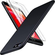 iPhone SE 2020 Hülle Schwarz Rundum-Schutz 9H Displayschutz-Glas