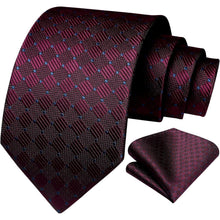 Extra Lange Check Krawatte Taschentuch Set Blau Herren