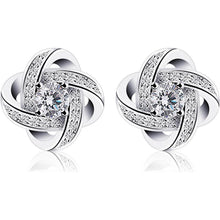 B.Catcher Ohrringe Damen 925 Silber Zirkonia Twist-Würfel