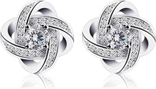 B.Catcher Ohrringe Twist-Würfel Zirkonia Damen 925 Silber