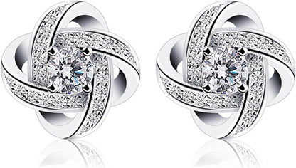 B.Catcher Ohrringe Twist-Würfel Zirkonia Damen 925 Silber