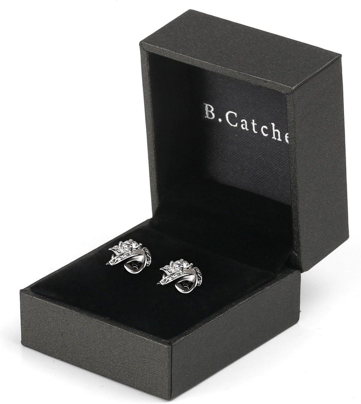 Ohrringe Damen Ohrstecker 925 Sterling Silber Zirkonia Twist-Würfel