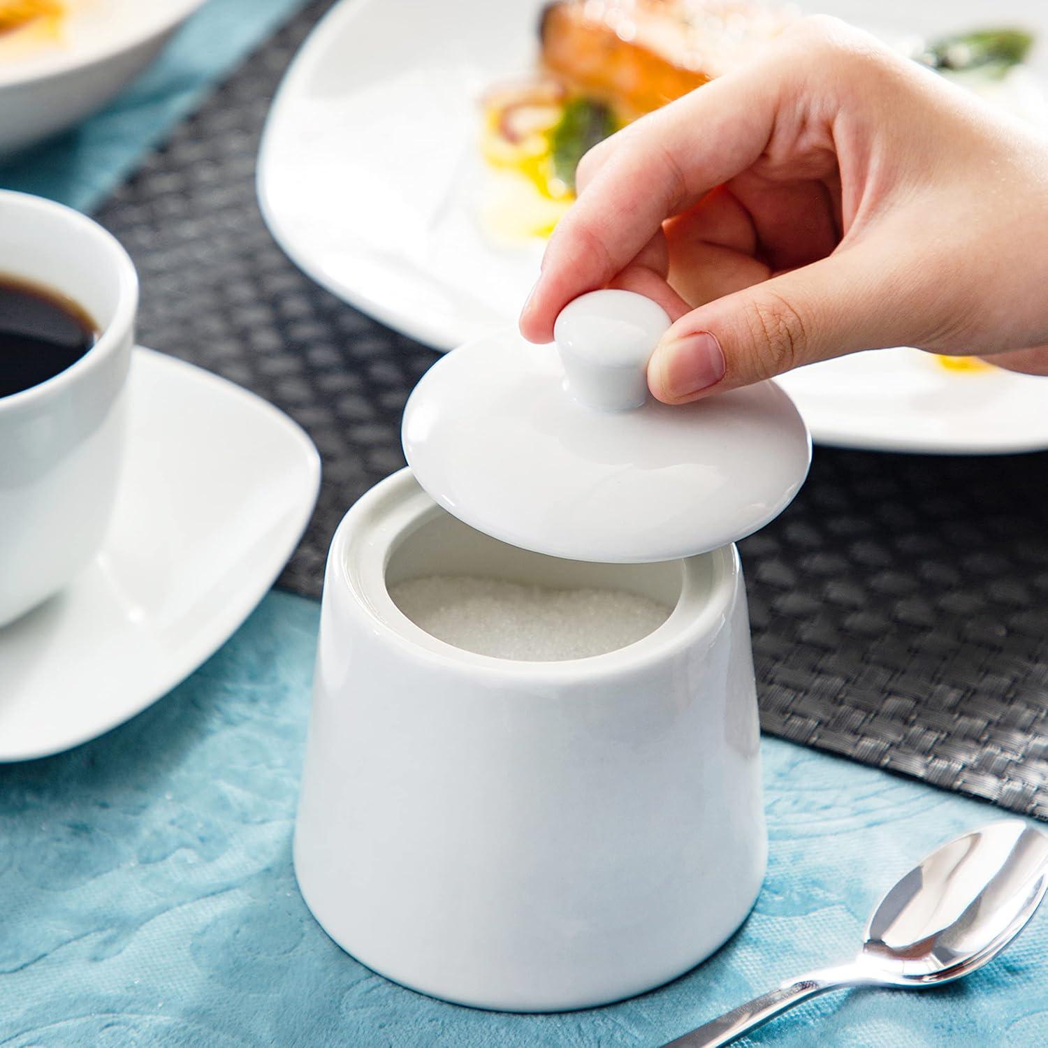 Porzellan Tafelservice 50-teilig Grauweiß für 6 Personen