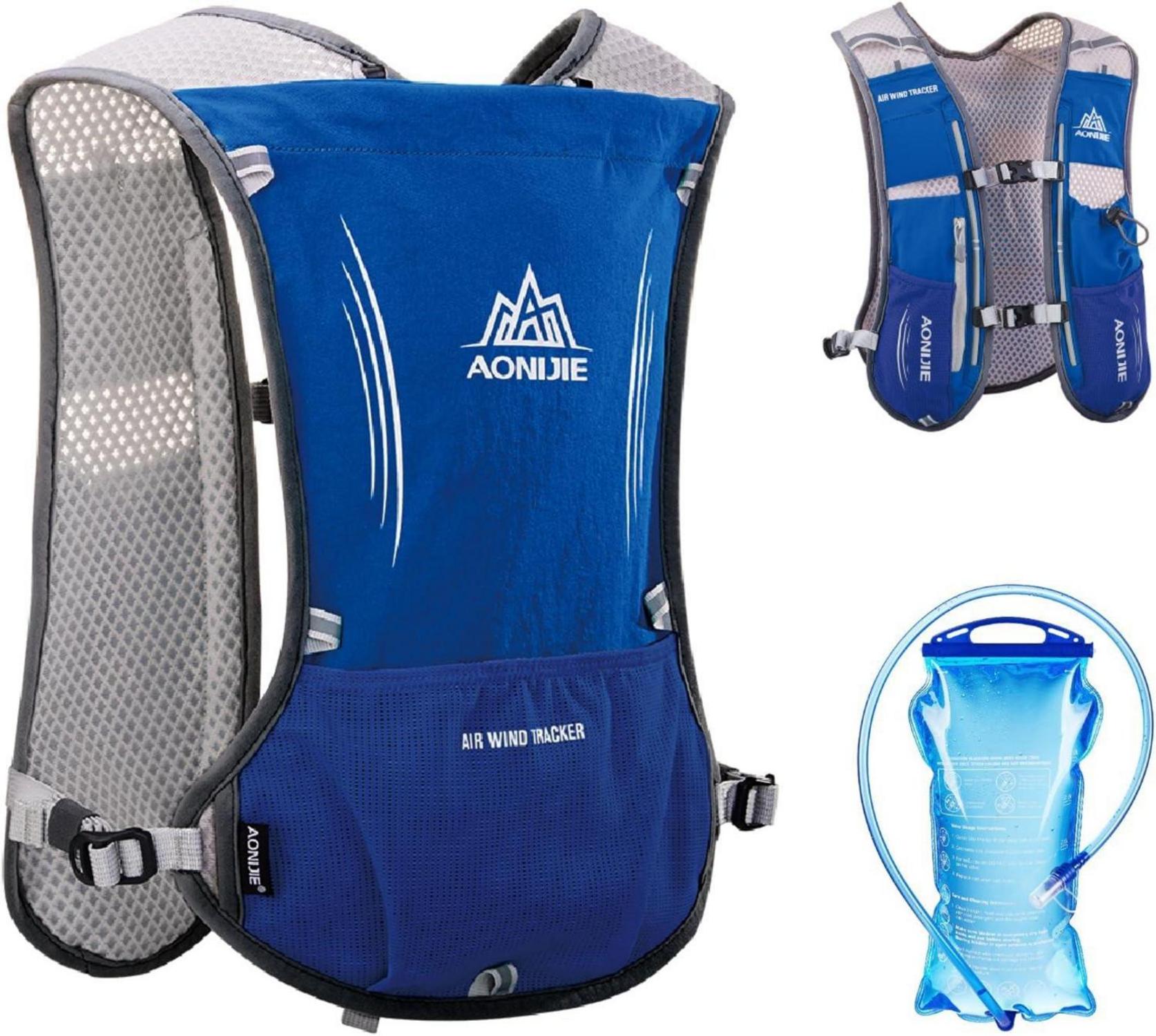 Ultraleichter Trinkrucksack Trail Run Hydration Pack Blau 5L