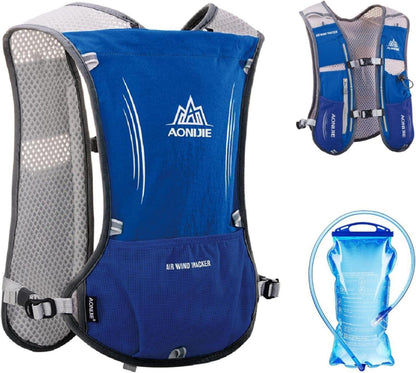 Ultraleichter Trinkrucksack Trail Run Hydration Pack Blau 5L