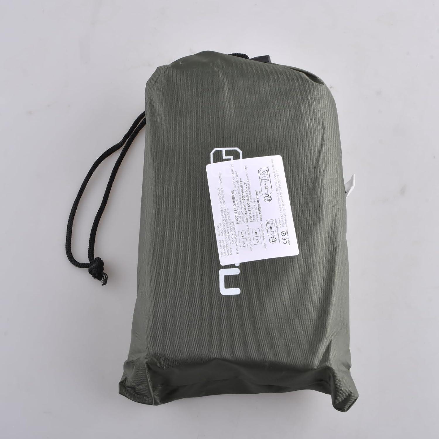 Azarxis wasserdichtes Camping Tarp für Hängematte und Picknickdecke 2.4x2.2m Armee Grün