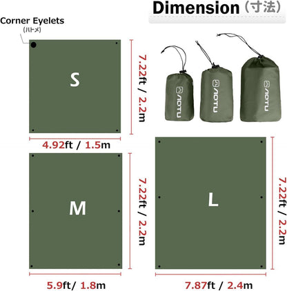 Wasserdichtes Zeltplane Tarp für Outdoor Camping Sandstrand