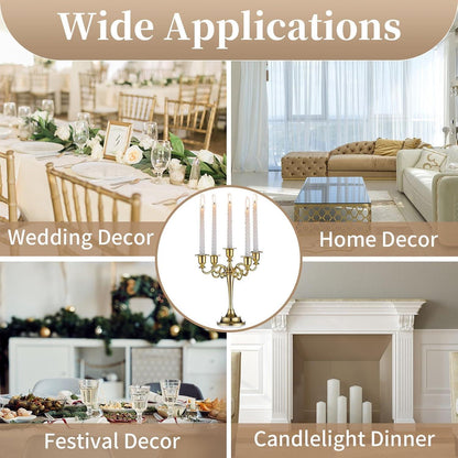 Aluminum Kerzenständer 5-armig Gold für Hochzeit Esstisch