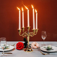 Aluminum Kerzenständer 5-armig Gold für Hochzeit Esstisch