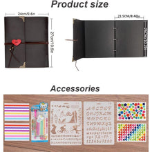 Scrapbook Fotoalbum Leder Retro DIY Vintage Schwarze Seiten