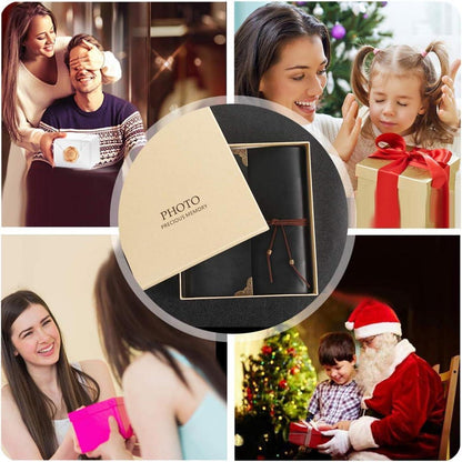 Scrapbook Fotoalbum Leder Retro DIY Vintage Schwarze Seiten