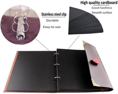 Scrapbook Album Leder Fotoalbum Retro DIY Vintage für Hochzeit Muttertag Geschenk