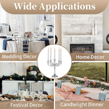 Aluminium Kerzenständer silber Esstisch Deko 5-armig 11*27cm