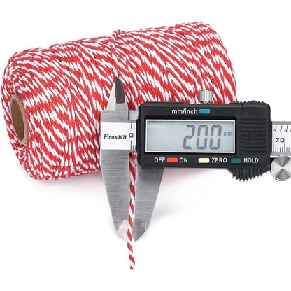 Baumwoll Schnur Rot Weiß 200m – Bäckern, Basteln, Geschenke