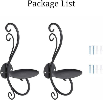 Kerzenhalter Wand Schwarz Metall Teelichthalter Kreative Deko