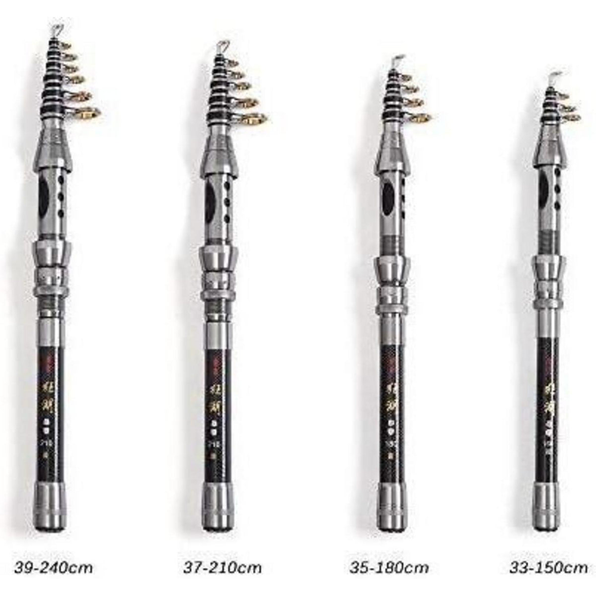 Angelset Teleskoprute mit Rolle und Zubehör 1.8M