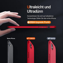 TORRAS iPhone SE Hülle 2022 Dünn Stoßfest Kratzfest Rot