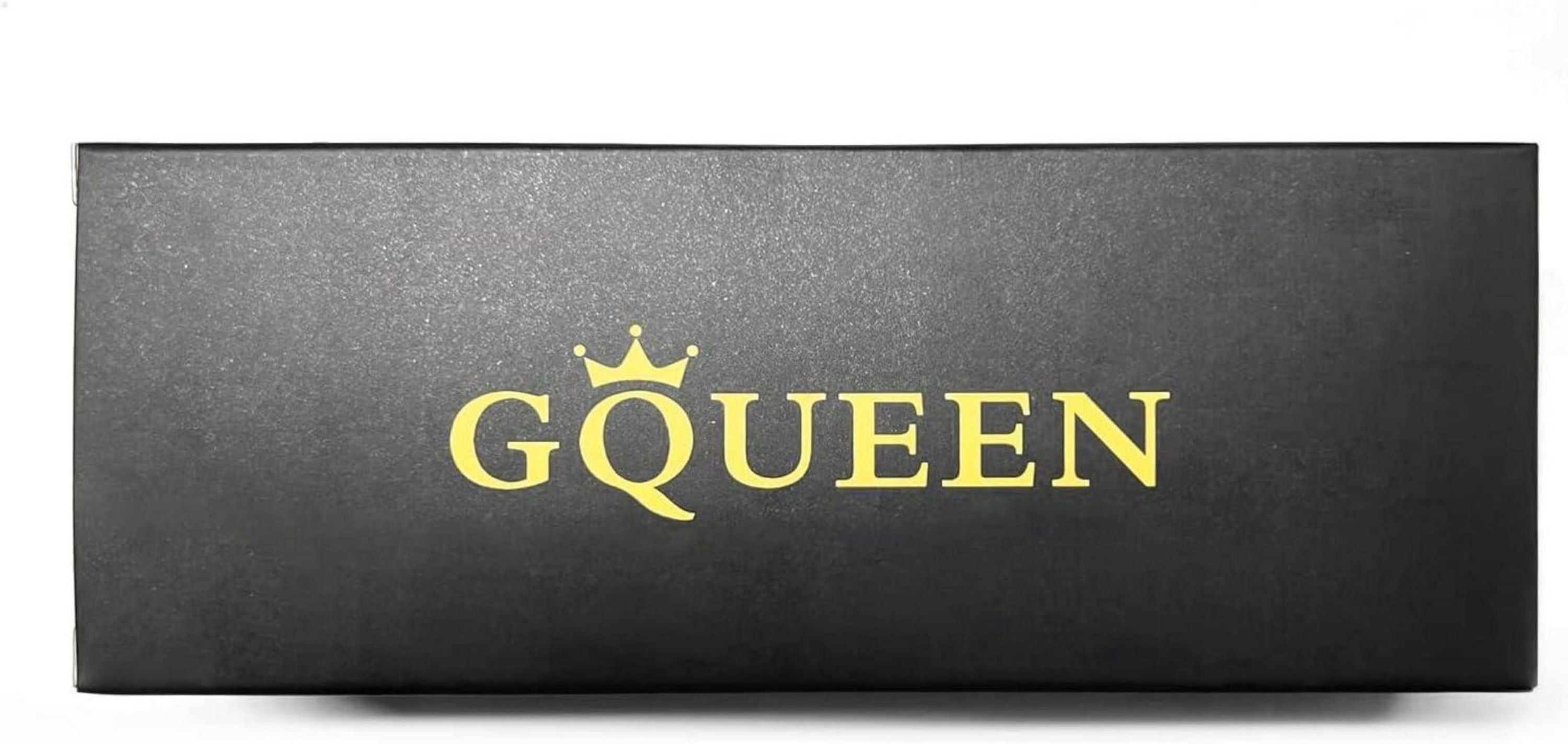 GQUEEN Sonnenbrille UV400 Groß Rund Blau Herren Damen