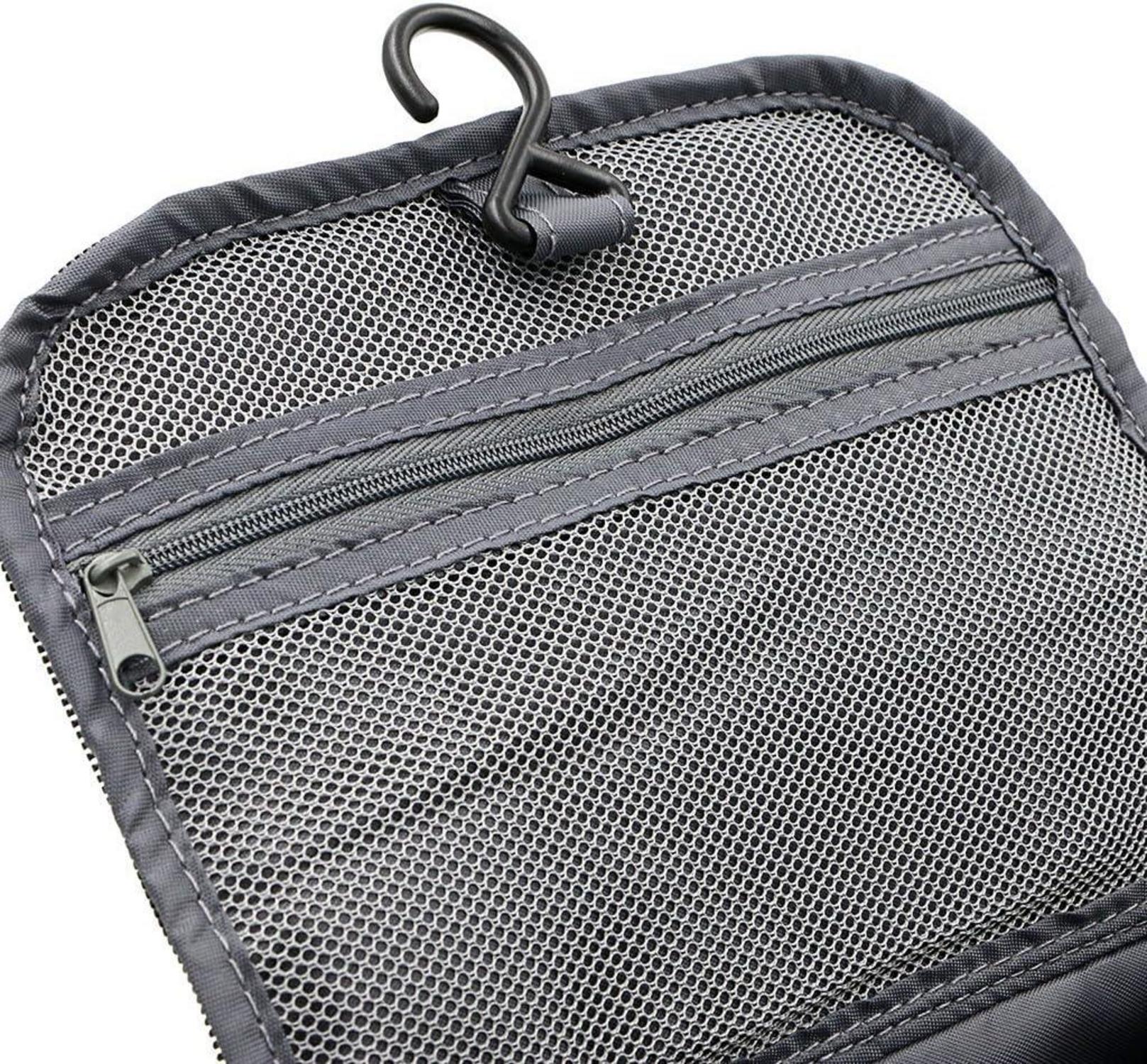 Kulturbeutel Reise Aufhängbar 25x15x15cm Transparent Schwarzes Nylon