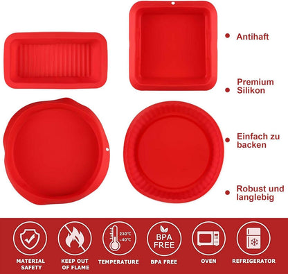 Silikon Backform Set Kuchen Backform Hitzebeständig