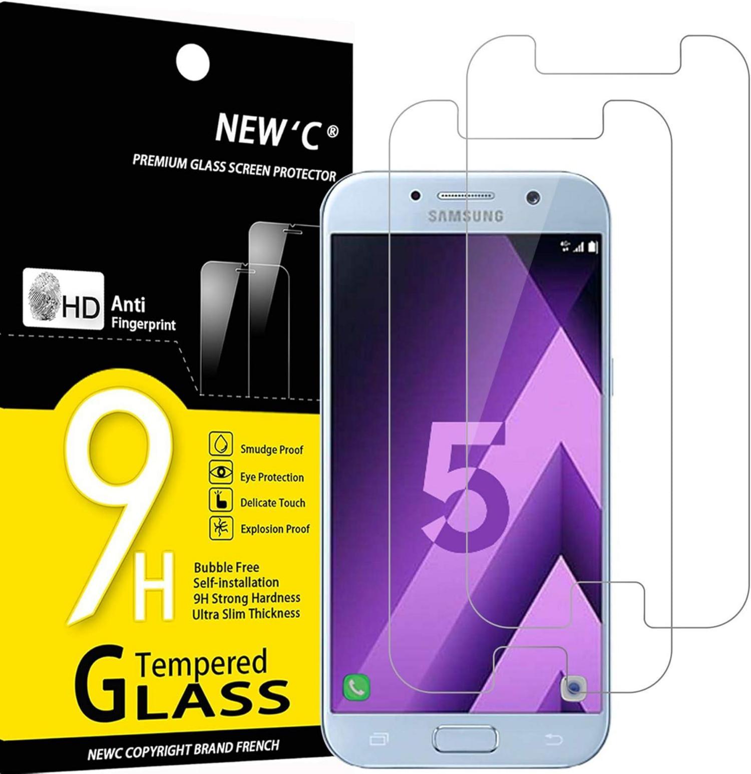 Panzer Schutzglas 2er Pack für Samsung Galaxy A5 2017 9H Härte