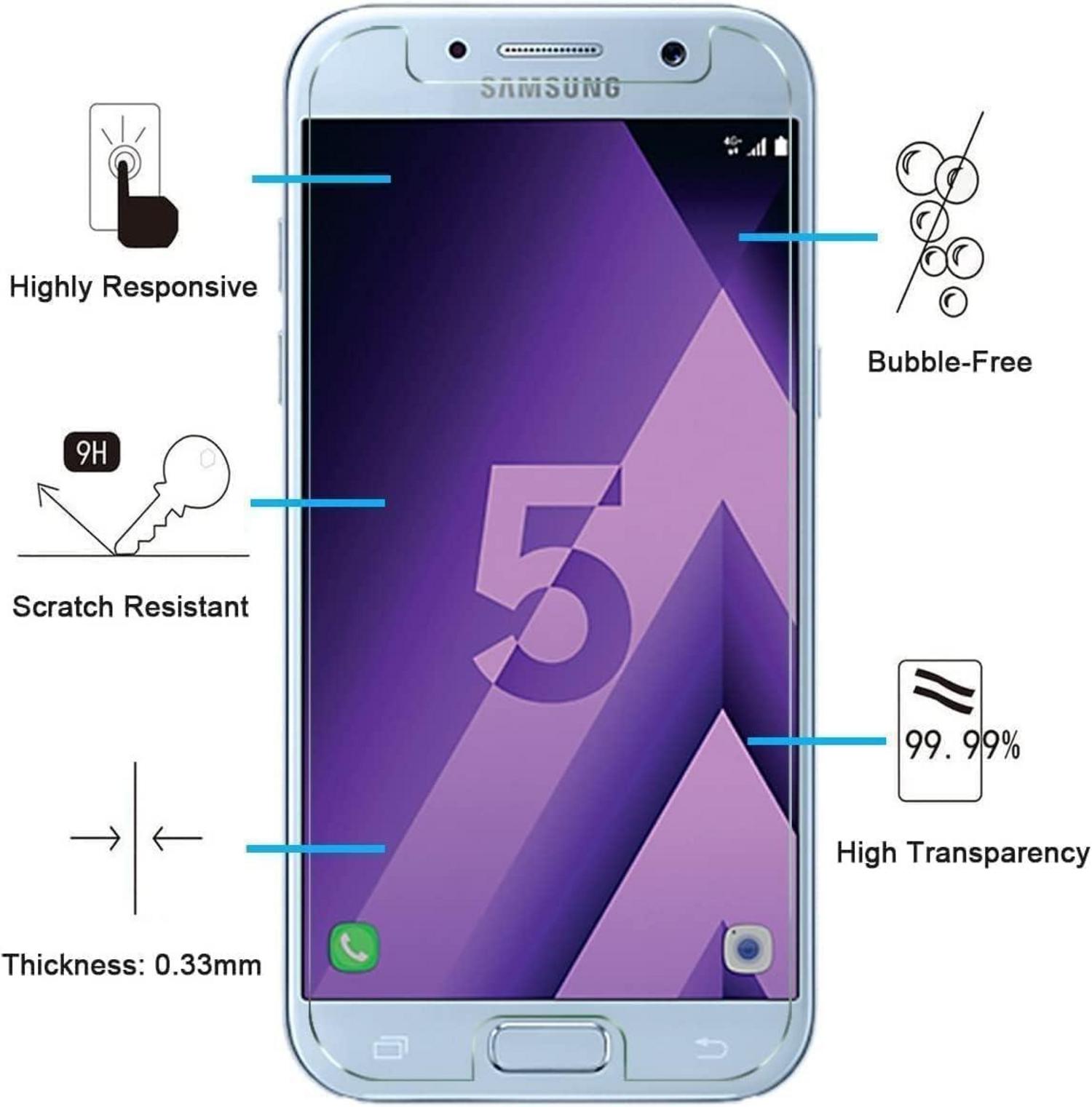 Panzer Schutz Glas Samsung Galaxy A5 2017, 9H Härte, HD