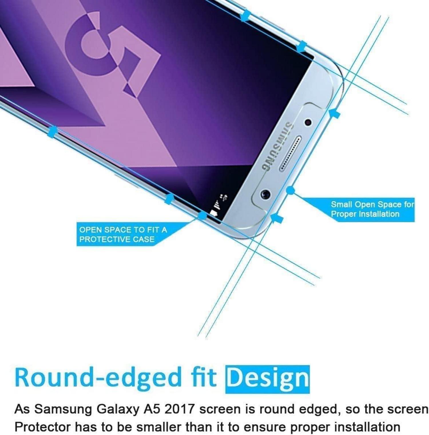 Panzer Schutzglas 2er Pack für Samsung Galaxy A5 2017 9H Härte