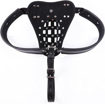 Herren Keuschheitsgürtel Peniskäfig Leder Bondage Set BDSM SM Sexspielzeug