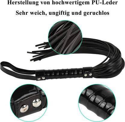 Erotik Flogger Peitsche für SM Rollenspiel 44cm Wildleder