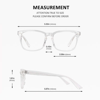 Hornbrille Ohne Stärke Nerdbrille Damen Herren UV400 Schutztasche