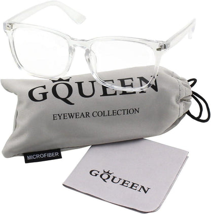 UV400 Hornbrille Nerdbrille Damen Herren inkl Tasche & Tuch