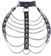Einstellbarer Harness mit Kette für Bondage und SM-Spiele