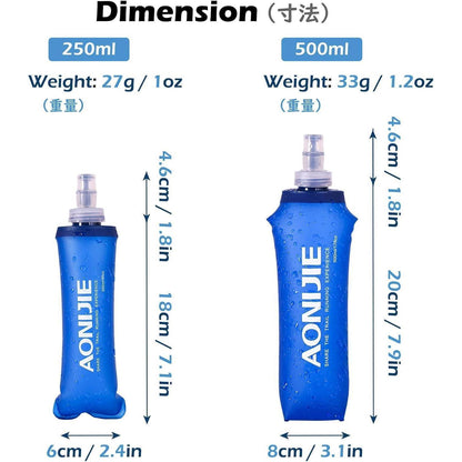 TRIWONDER TPU Soft Flask 250ml - 2 Stücke für Trinkrucksack