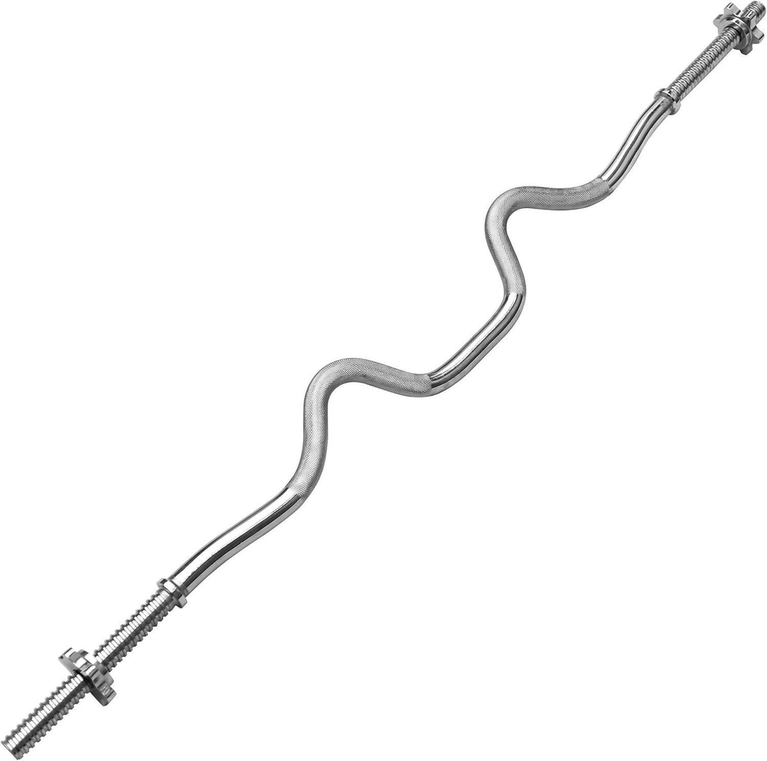 SZ Curlstange 120cm Ø 25mm verchromt gerändelt mit Sternverschlüssen