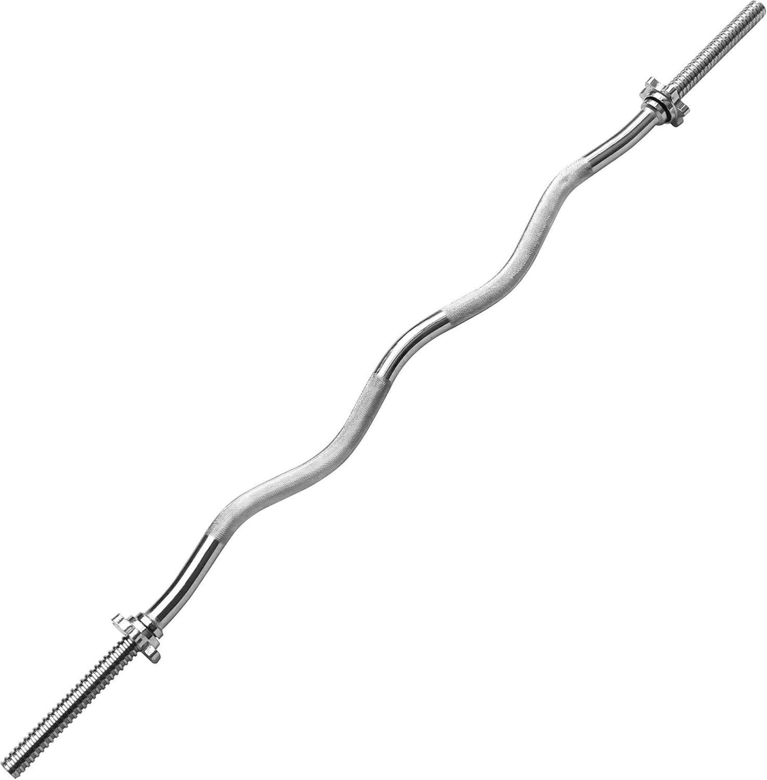Curlstange 120cm Ø 25mm verchromt gerändelt mit Sternverschlüssen