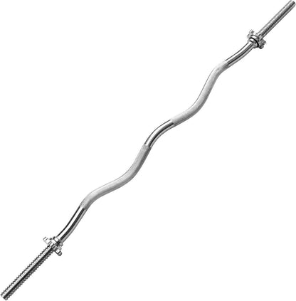 Curlstange 120cm Ø 25mm verchromt gerändelt mit Sternverschlüssen