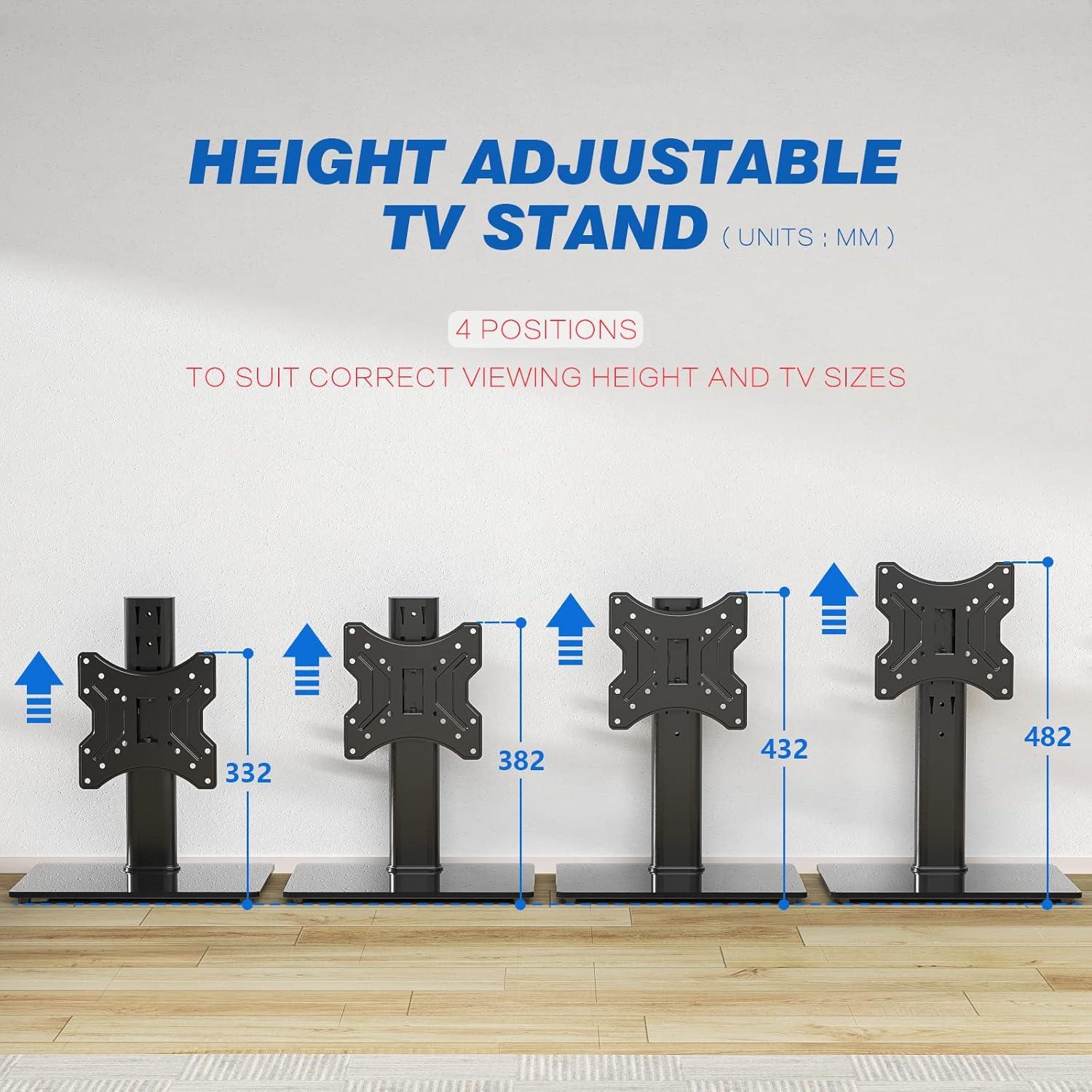 TV Standfuss 23-43 Zoll Höhenverstellbar Schwenkbar VESA 200x200