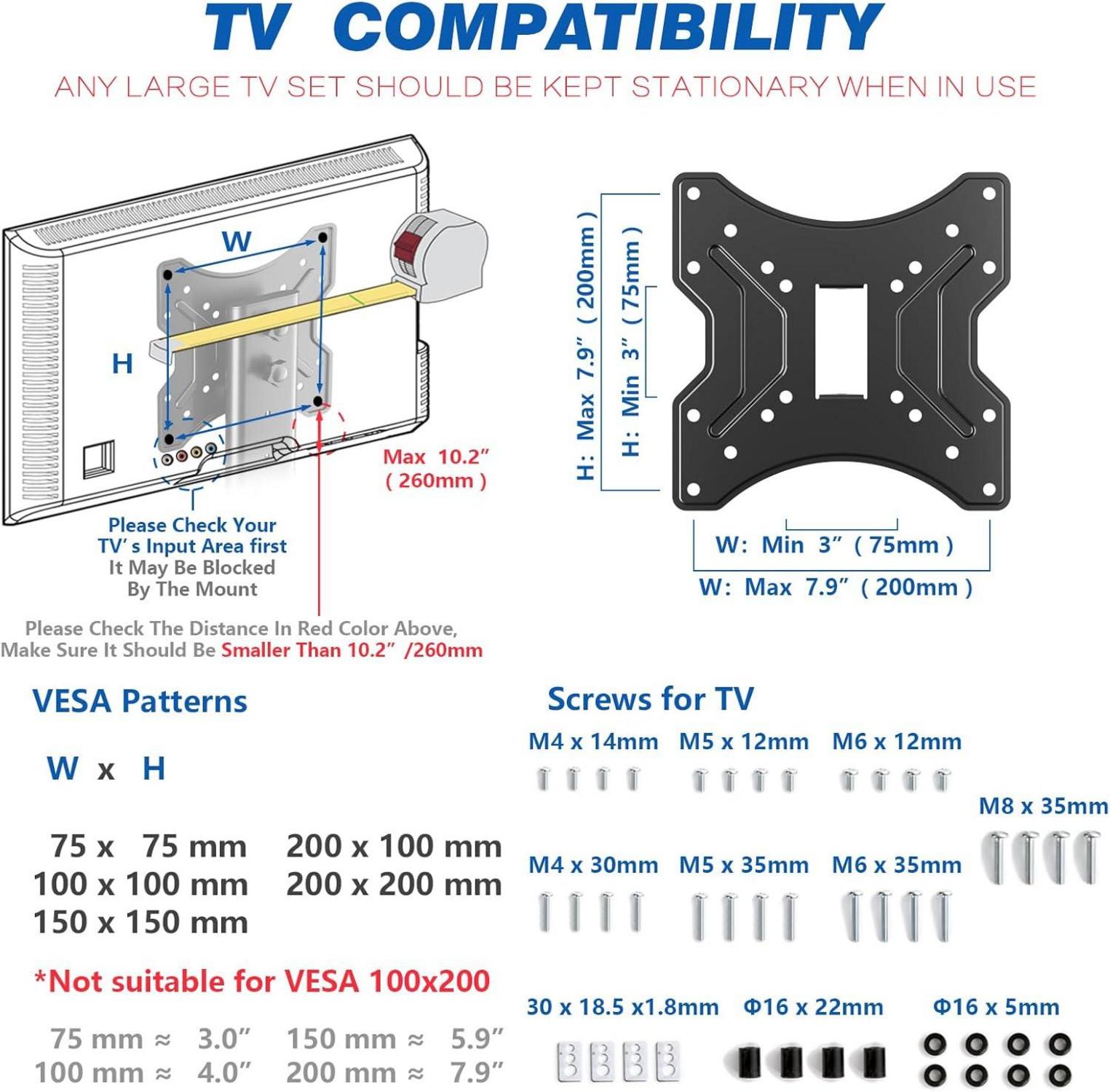 Universal TV Standfuss höhenverstellbar 23-43 Zoll LCD LED OLED Plasma